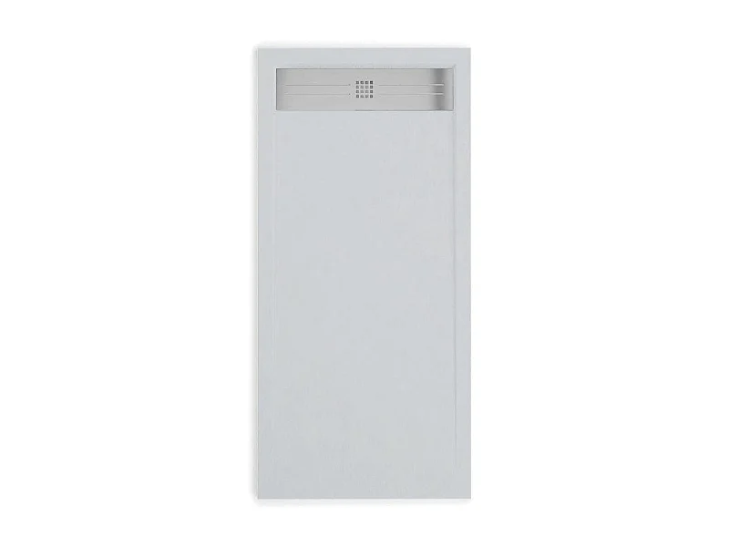 Plato de ducha resina ELITE ceniza  90x160cm rejilla acero inox.