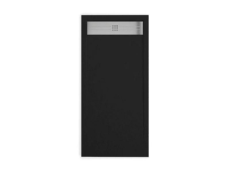 Plato de ducha resina ELITE negro  80x170cm rejilla acero inox.