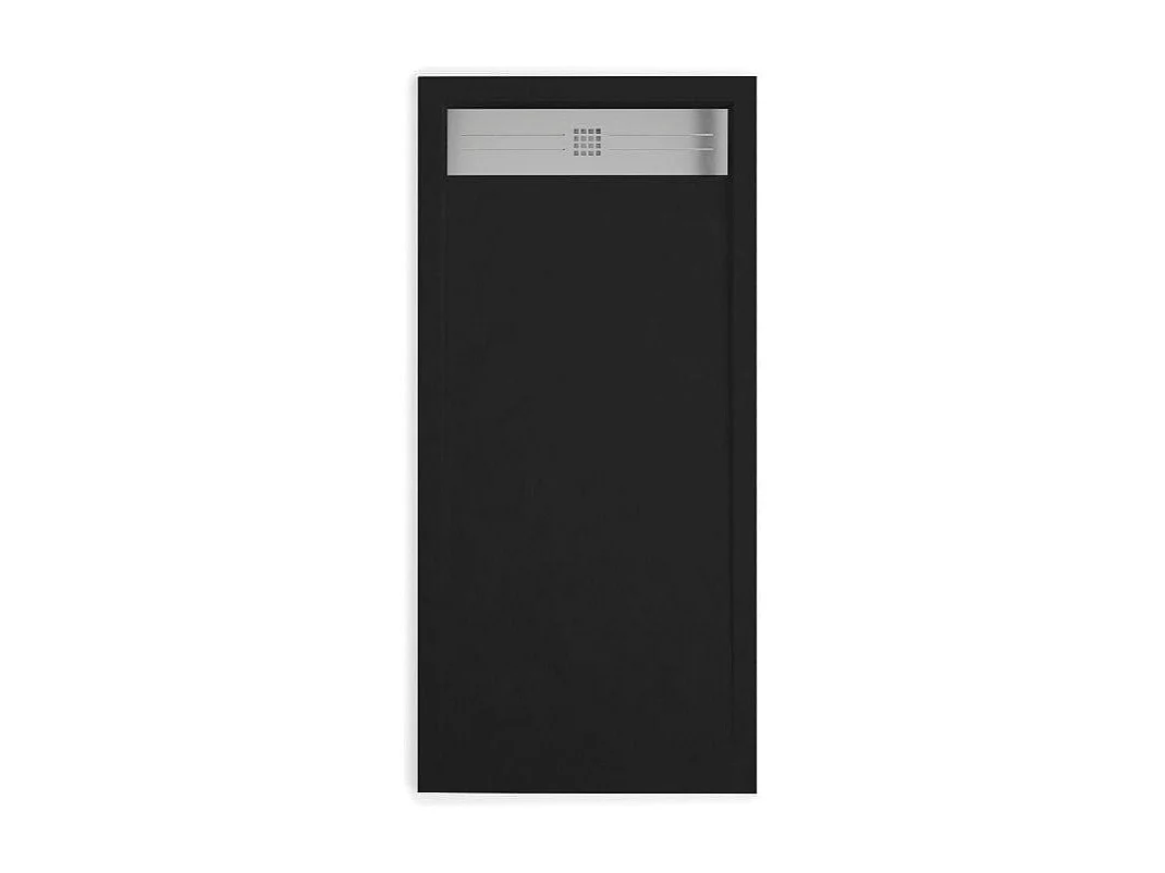 Plato de ducha resina ELITE negro  90x180cm rejilla acero inox.