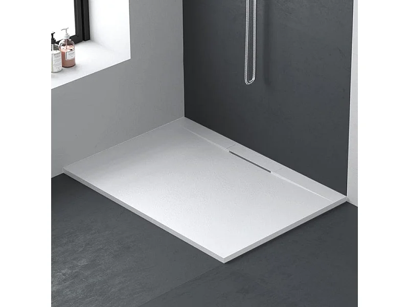 Mineralguss-Duschwanne extra flach LYRA WEISS 85x200cm