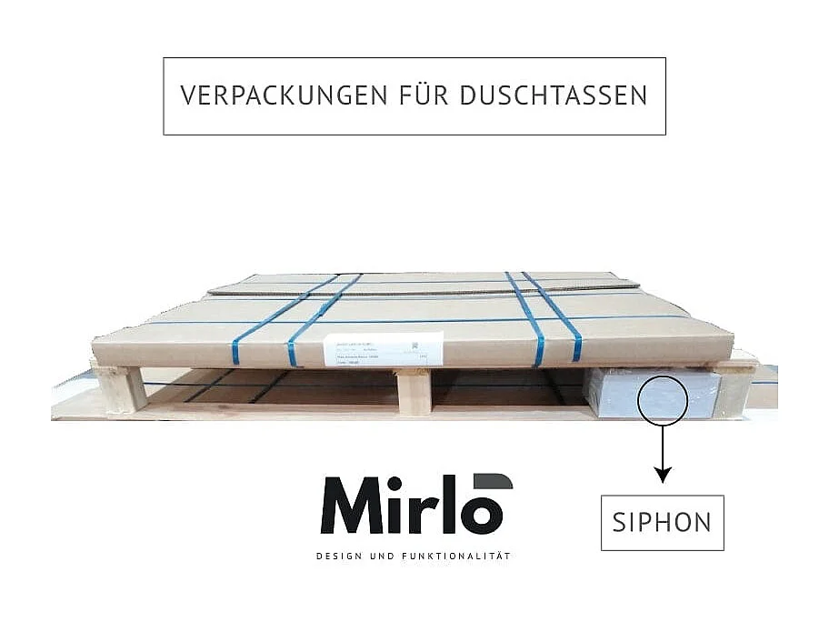 Mineralguss-Duschwanne extra flach LYRA WEISS 85x160cm