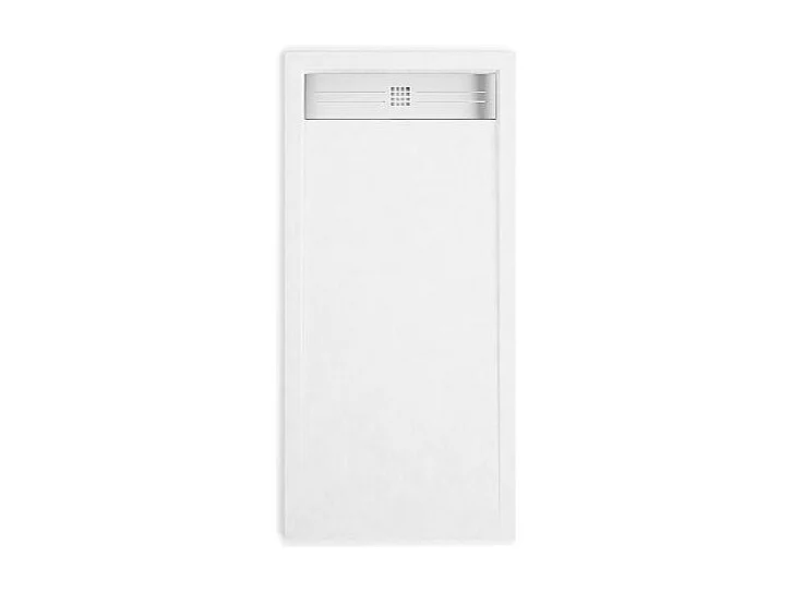 Plato de ducha resina ELITE blanco  70x120cm rejilla acero inox.