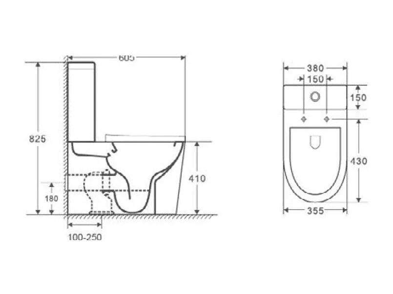 Inodoro cerámica ATRIA cisterna baja