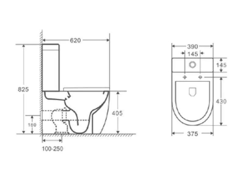Inodoro cerámica GENOVA cisterna baja