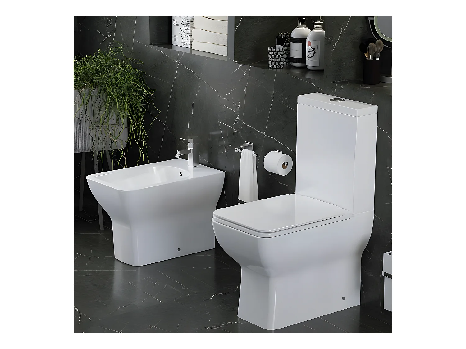 Toilette WC à poser CRETA en céramique