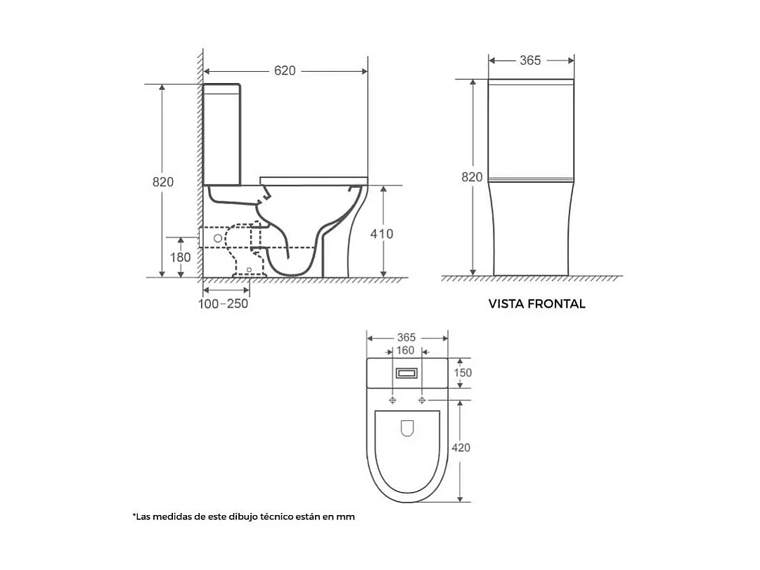 Inodoro cerámica PARIS cisterna baja