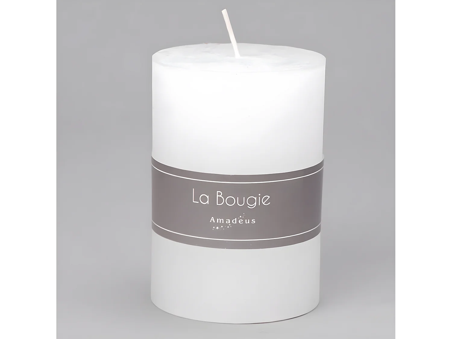 Bougie petit cylindre 7 x 10 cm blanc (lot de 6)