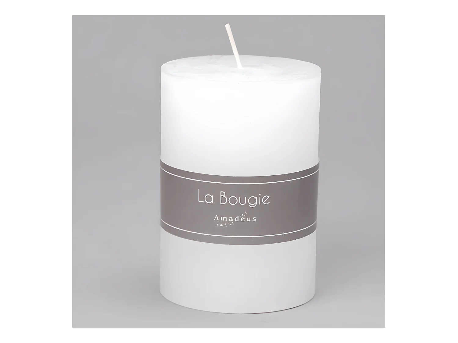 Bougie petit cylindre 7 x 10 cm blanc (lot de 6)
