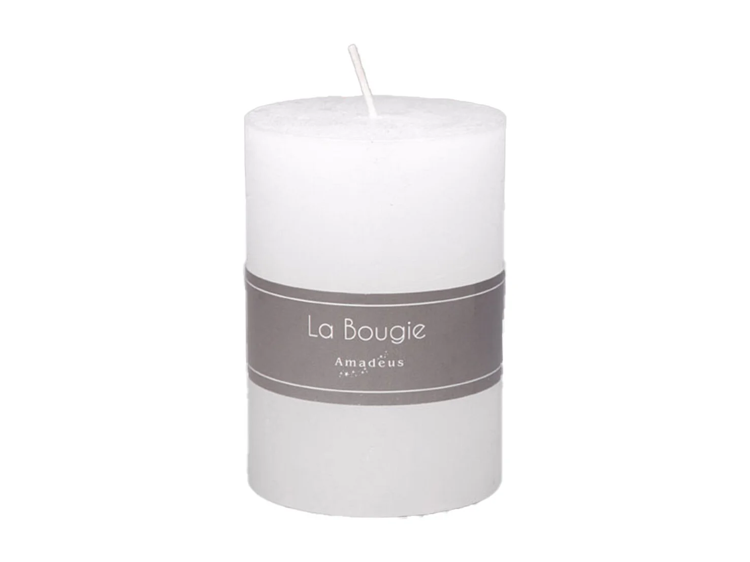 Bougie petit cylindre 7 x 10 cm blanc (lot de 6)
