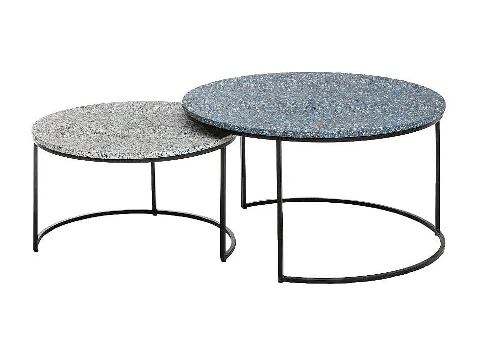 Table basse gigogne effet terrazzo Armand