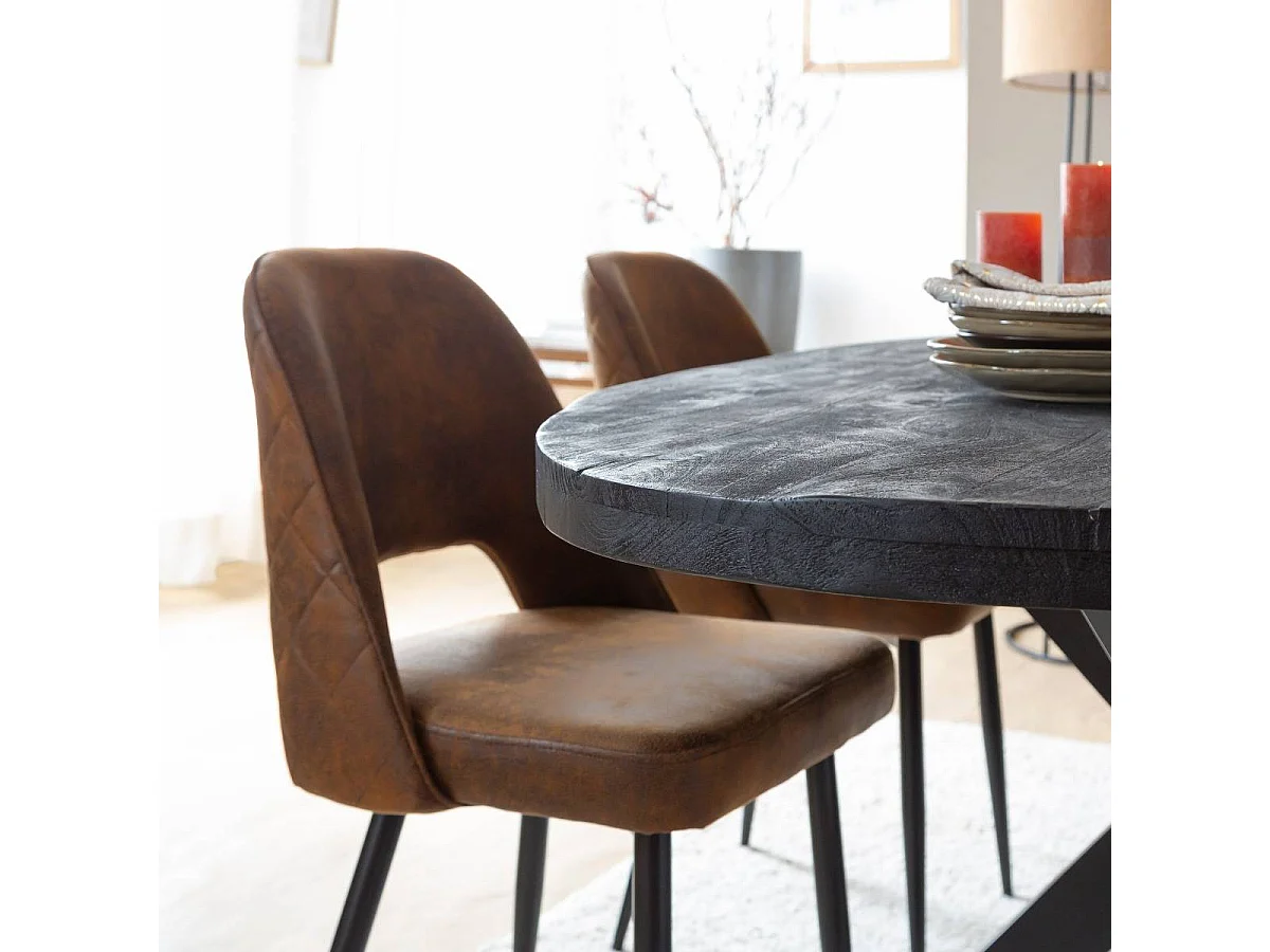 Table à manger ovale en bois Amor