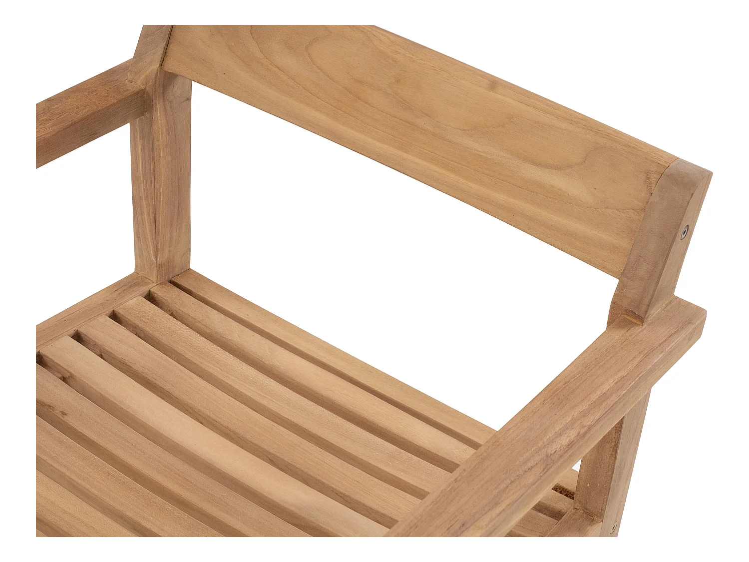 Garten-Essgruppe: 1 Tisch L 200 cm + 6 Sessel - Teakholz - Holzfarben hell - ALLENDE von MYLIA