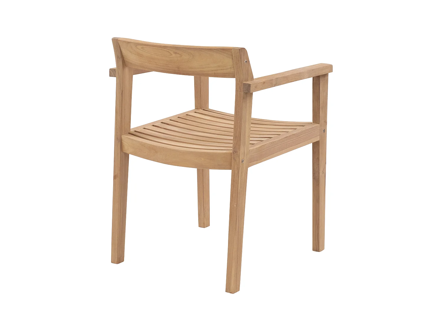 Salle à manger de jardin en teck : 1 table carrée + 8 fauteuils - Naturel clair - ALLENDE de MYLIA