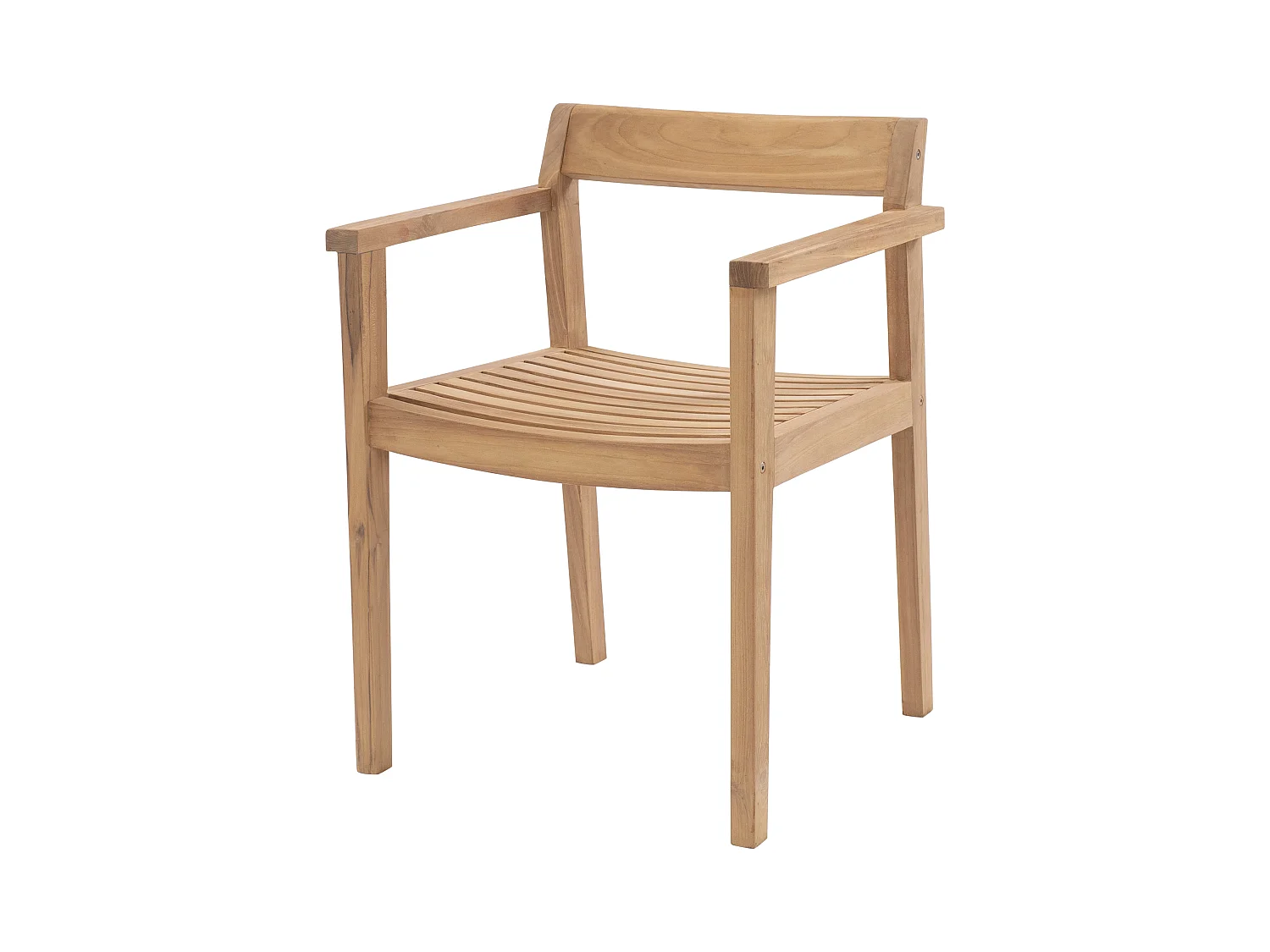 Salle à manger de jardin en teck : 1 table carrée + 8 fauteuils - Naturel clair - ALLENDE de MYLIA