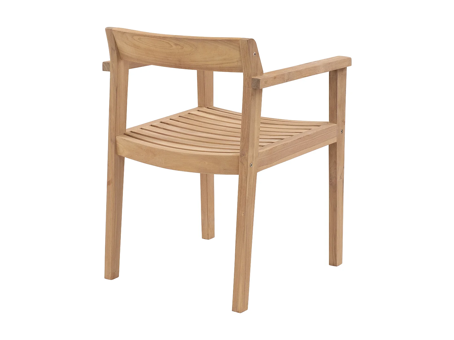 Salle à manger de jardin en teck : 1 table carrée + 8 fauteuils - Naturel clair - ALLENDE de MYLIA