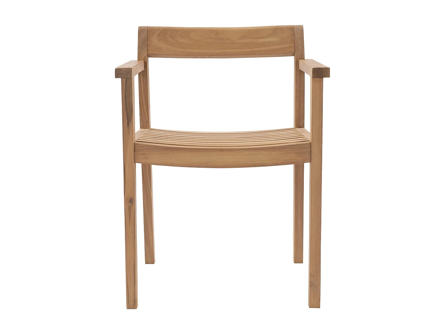 Salle à manger de jardin en teck : 1 table carrée + 8 fauteuils - Naturel clair - ALLENDE de MYLIA