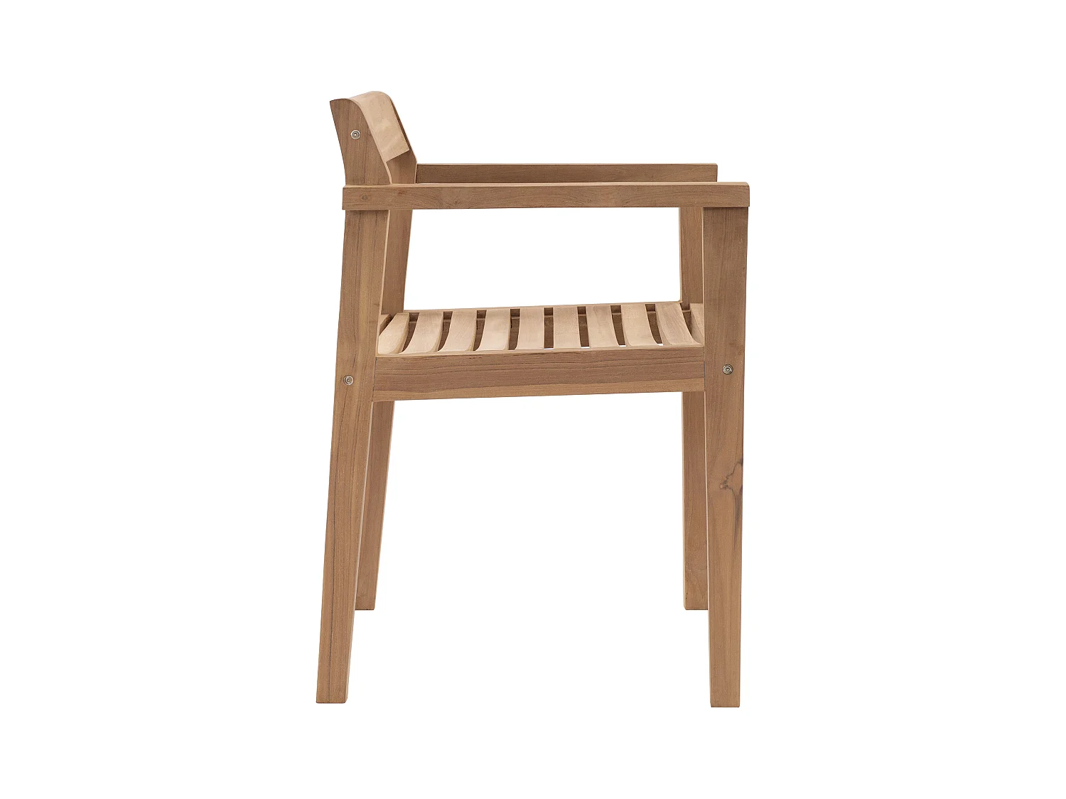 Juego de 2 sillones de jardín de teca - Natural claro - ALLENDE