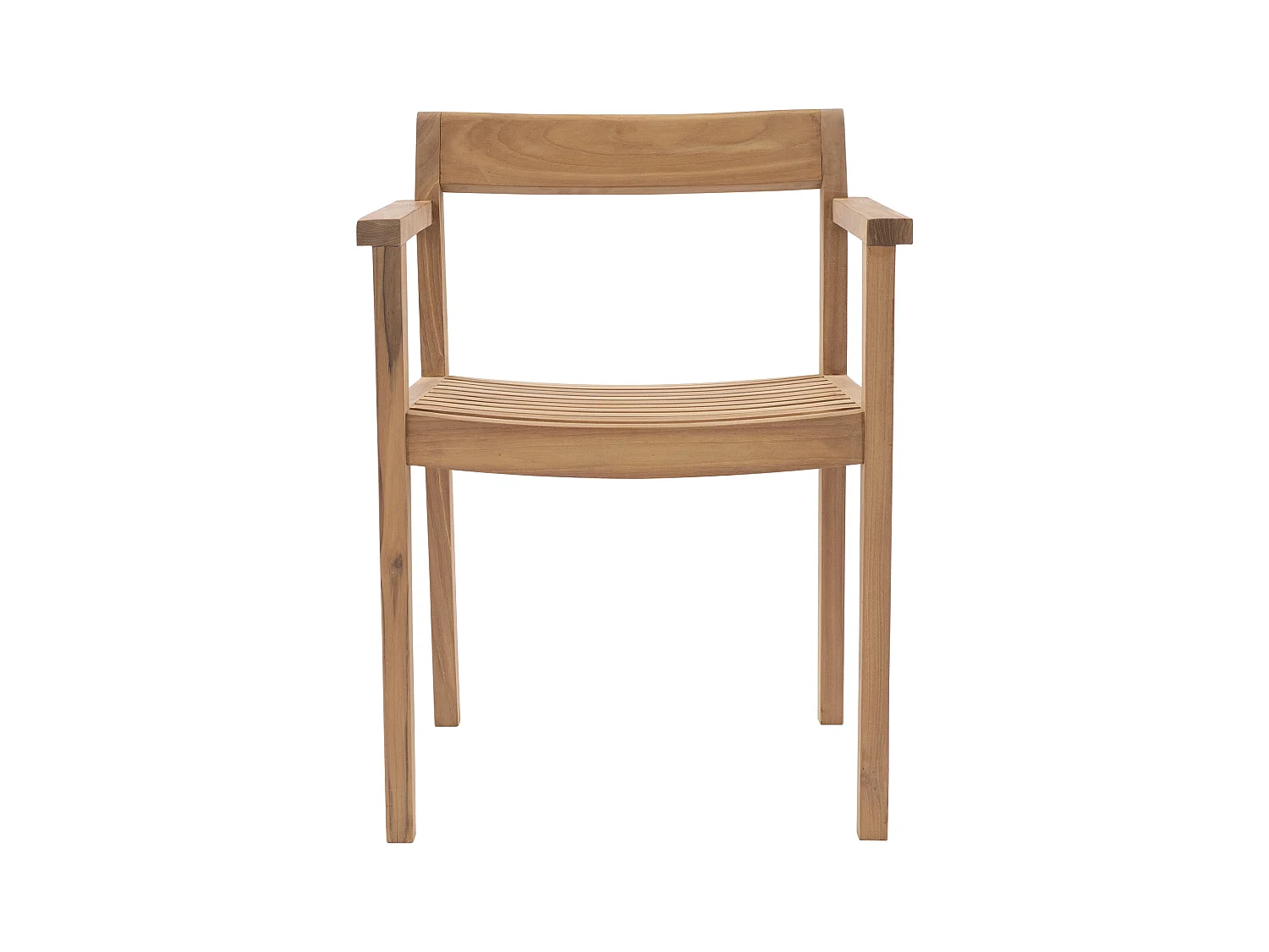 Juego de 2 sillones de jardín de teca - Natural claro - ALLENDE