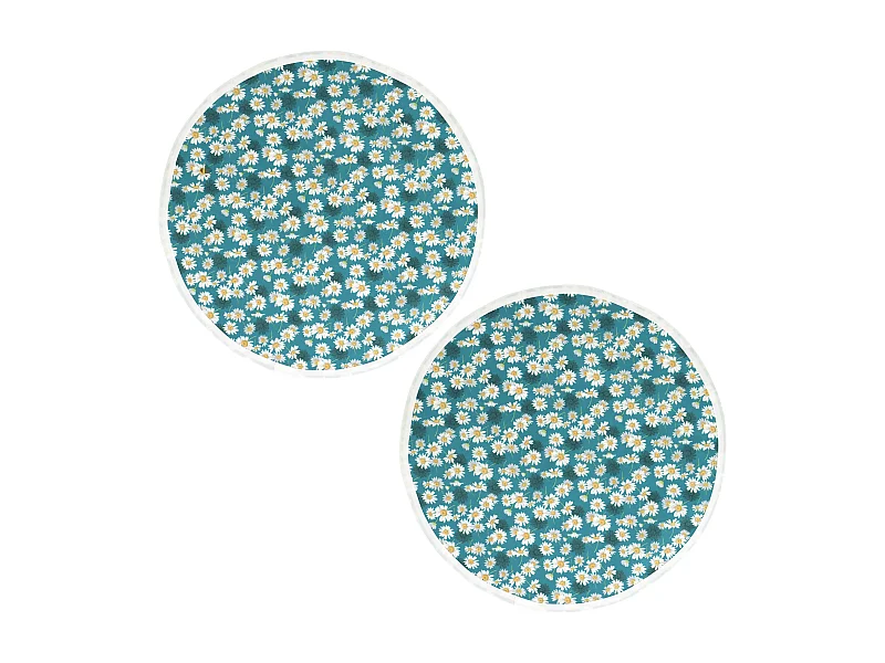 Set de table enduit 38 cm ASTER bleu Pétrole