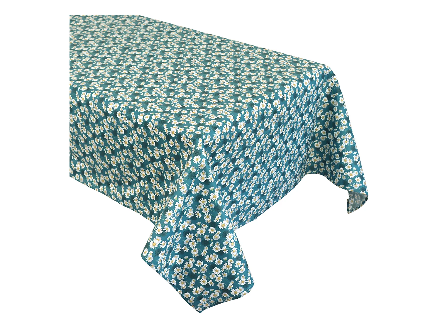 Nappe rectangle enduit 150x350 cm ASTER bleu Pétrole
