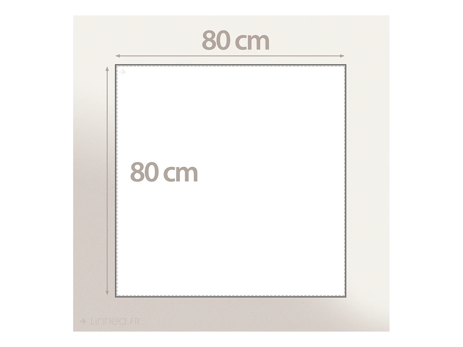 Nappe carrée enduit 80x80 cm ASTER Rose poudré