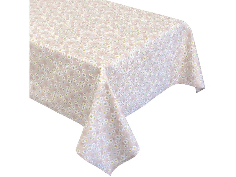 Nappe carrée enduit 80x80 cm ASTER Rose poudré