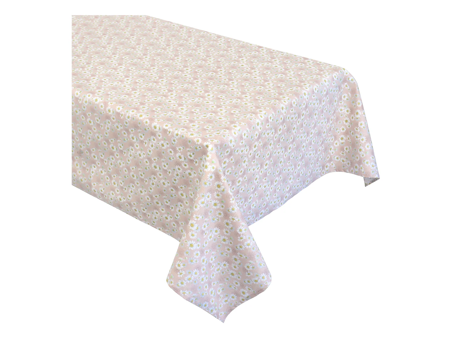 Nappe rectangle enduit 150x350 cm ASTER Rose poudré
