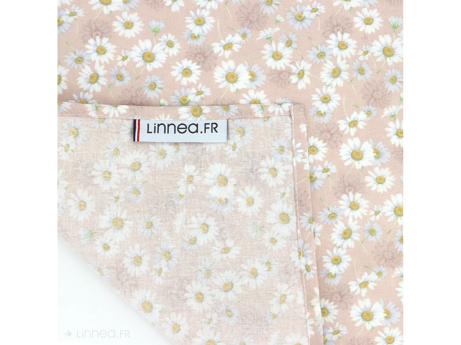 Nappe rectangle enduit 150x350 cm ASTER Rose poudré