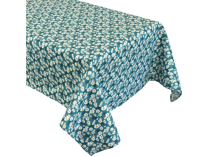 Nappe rectangle enduit 150x200 cm ASTER bleu Pétrole