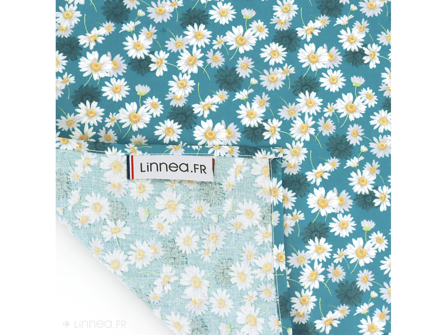 Nappe rectangle enduit 150x200 cm ASTER bleu Pétrole