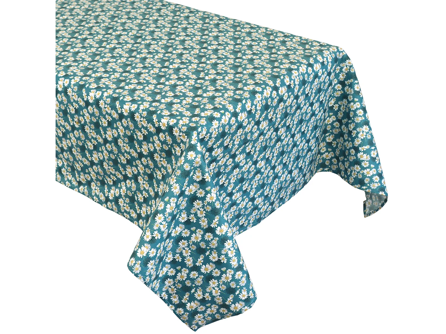 Nappe rectangle enduit 150x200 cm ASTER bleu Pétrole