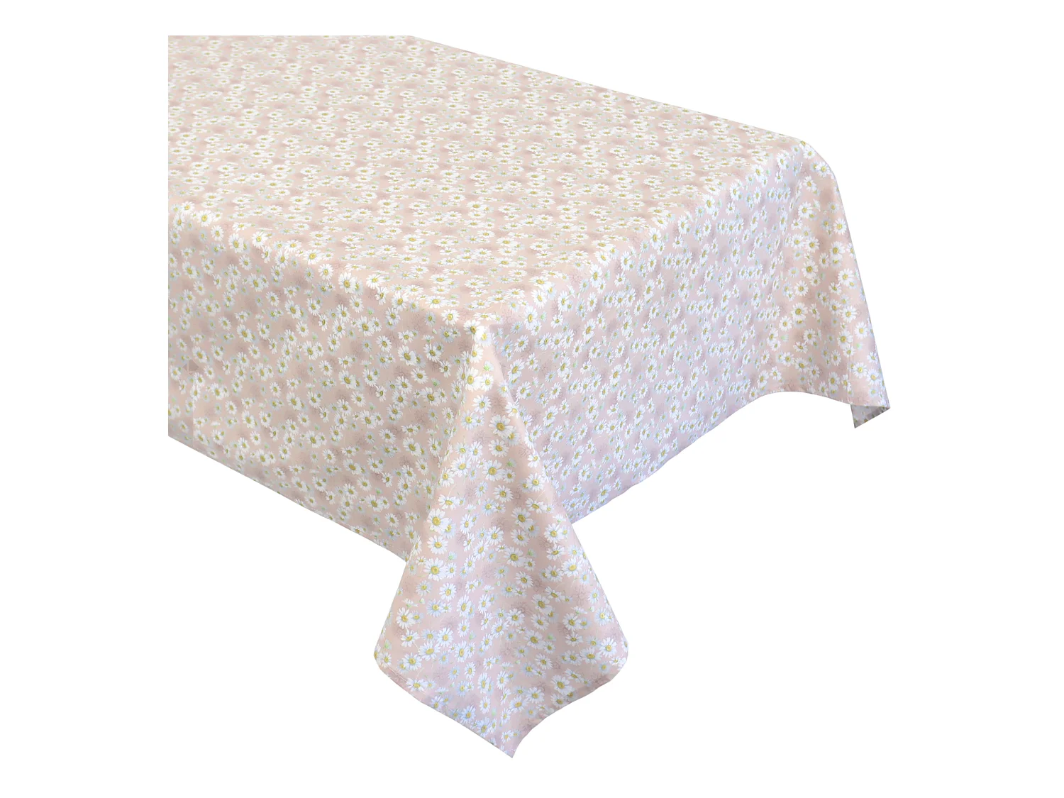 Nappe rectangle enduit 150x200 cm ASTER Rose poudré
