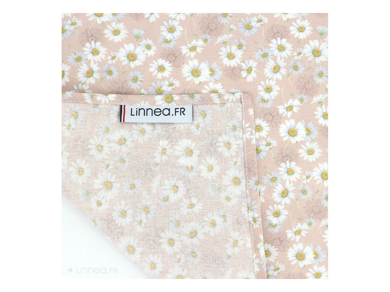 Nappe rectangle enduit 150x200 cm ASTER Rose poudré