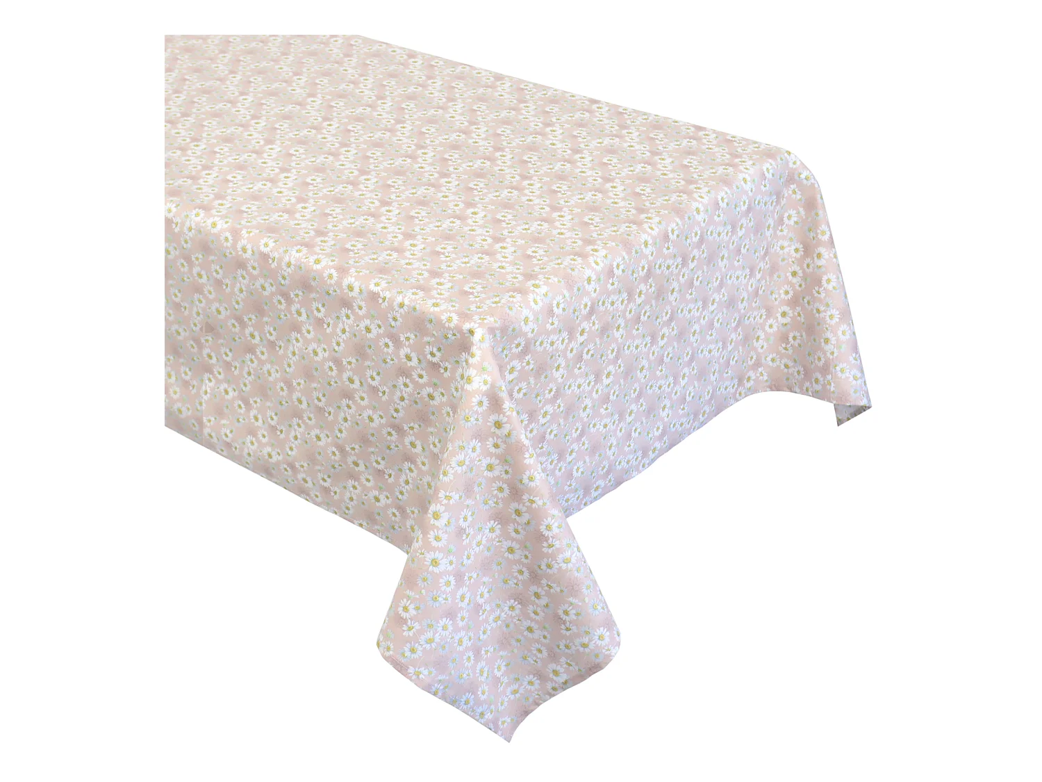 Nappe rectangle enduit 150x300 cm ASTER Rose poudré