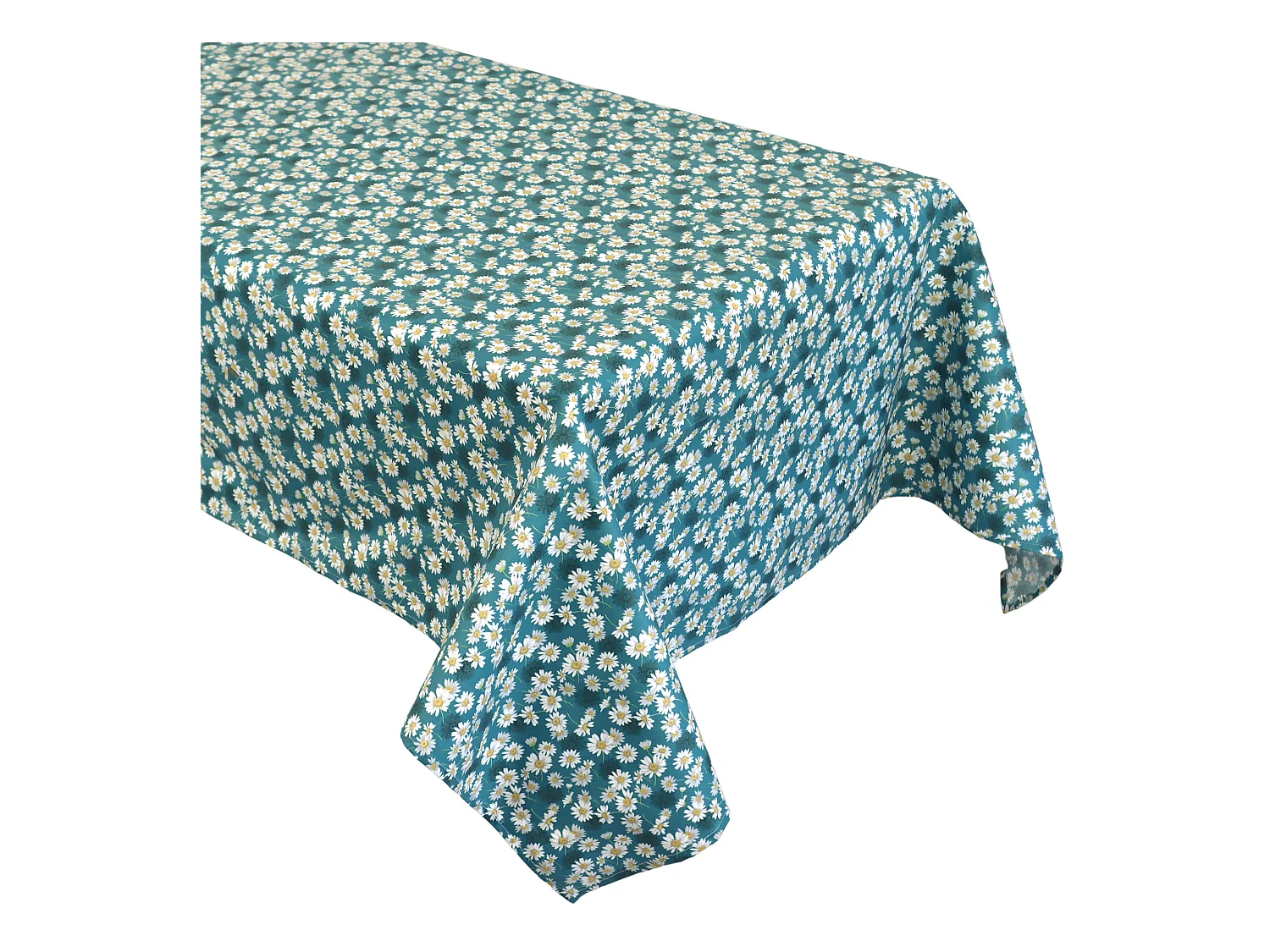 Nappe rectangle enduit 150x300 cm ASTER bleu Pétrole