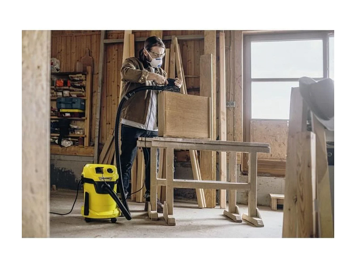 Aspirateur Eau et Poussière WD 3 P V-19/4/20 - Cuve Polypropylène 19 L - 1000W (Prise Électroportative)