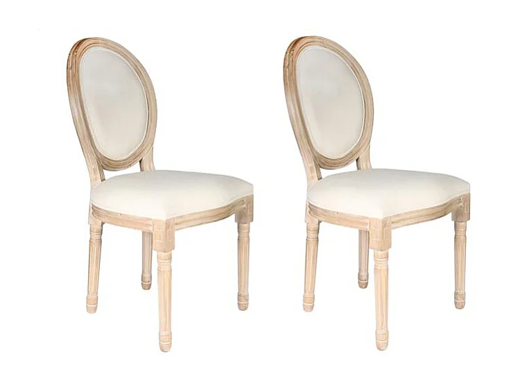 Chaise Eleonor Beige - Lot De 2 Beige