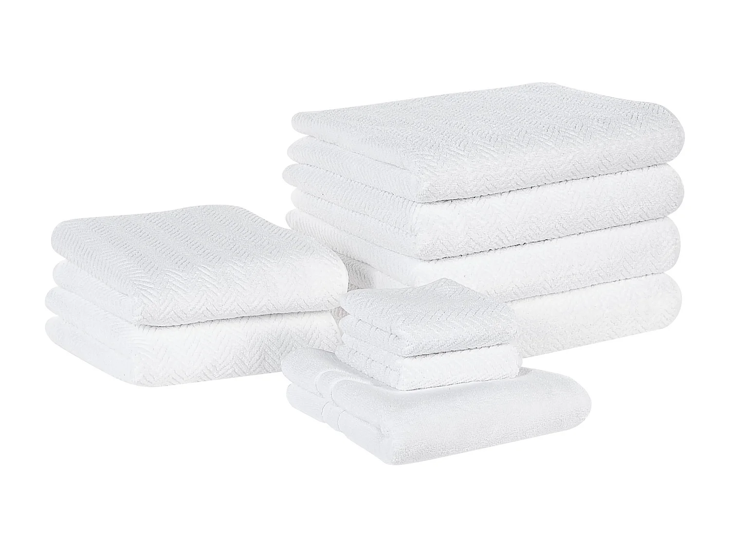 9-delige handdoekset MITIARO Badstof Wit