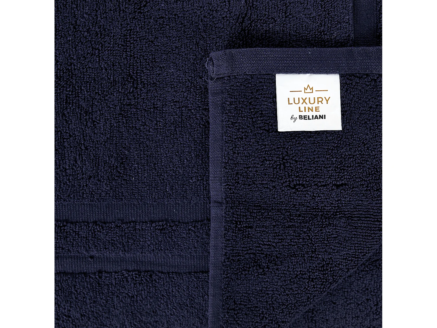 Set of 9 Towels MITIARO Terry Cotton Dark Blue