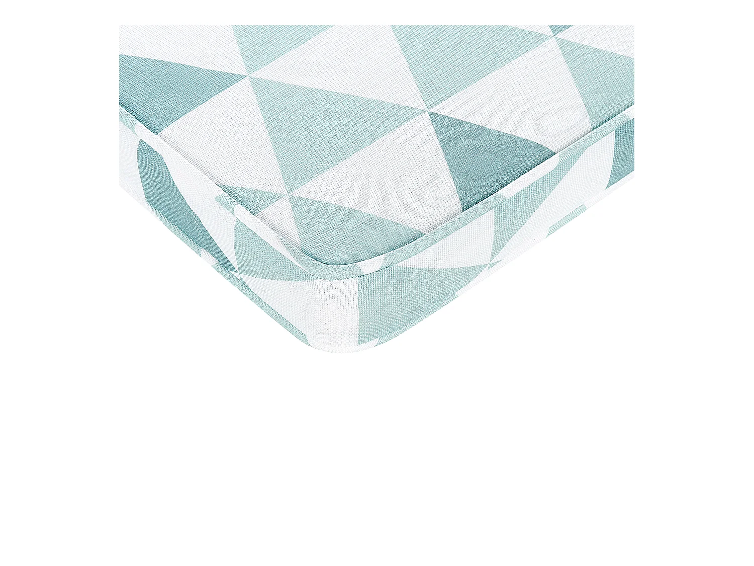 Outdoor Sitzkissen 2er Set geometisches Muster blau / weiß für Gartenstuhl Terni