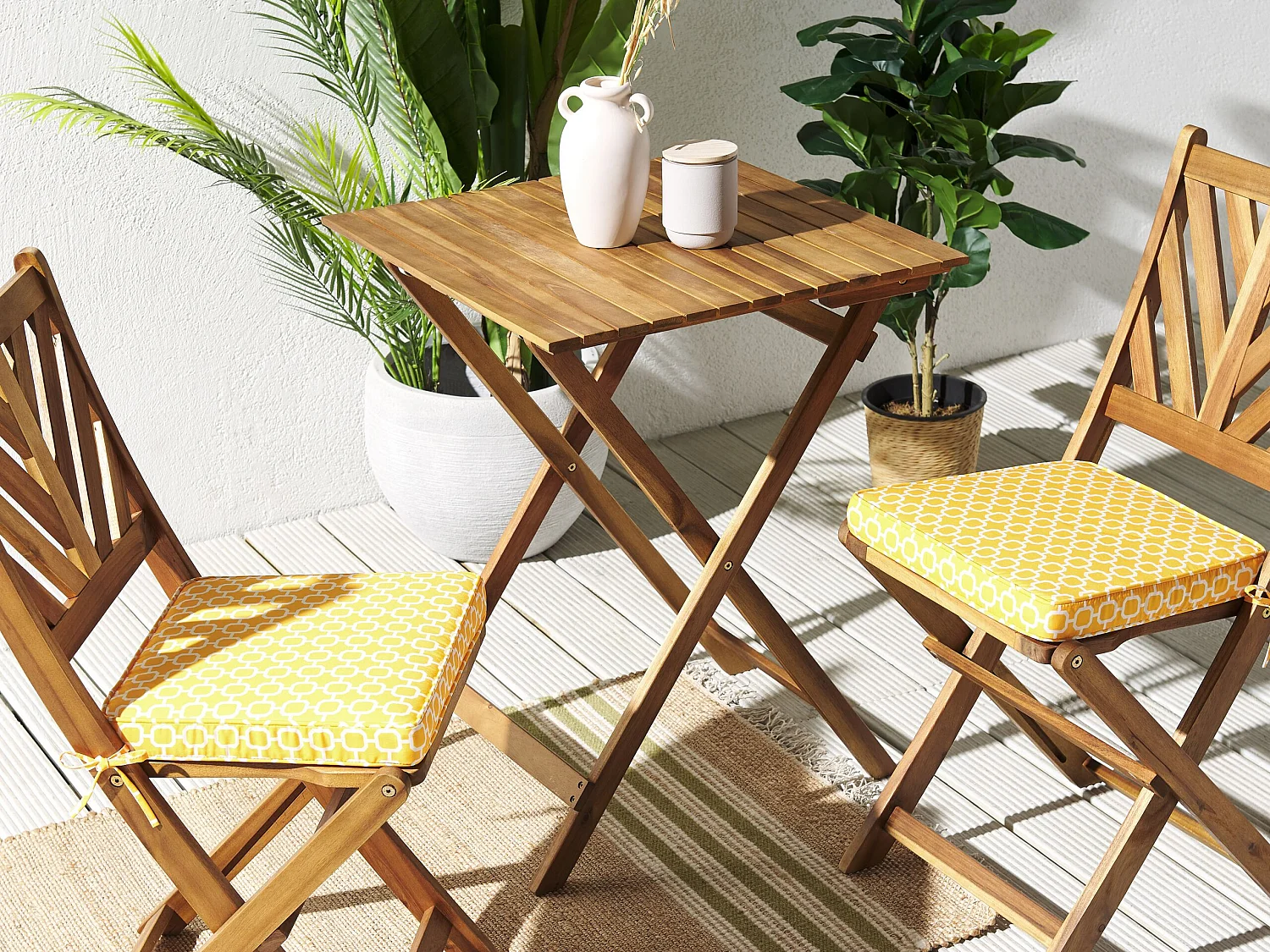 Set di 2 cuscini per sedie TERNI 37 x 34 cm Giallo