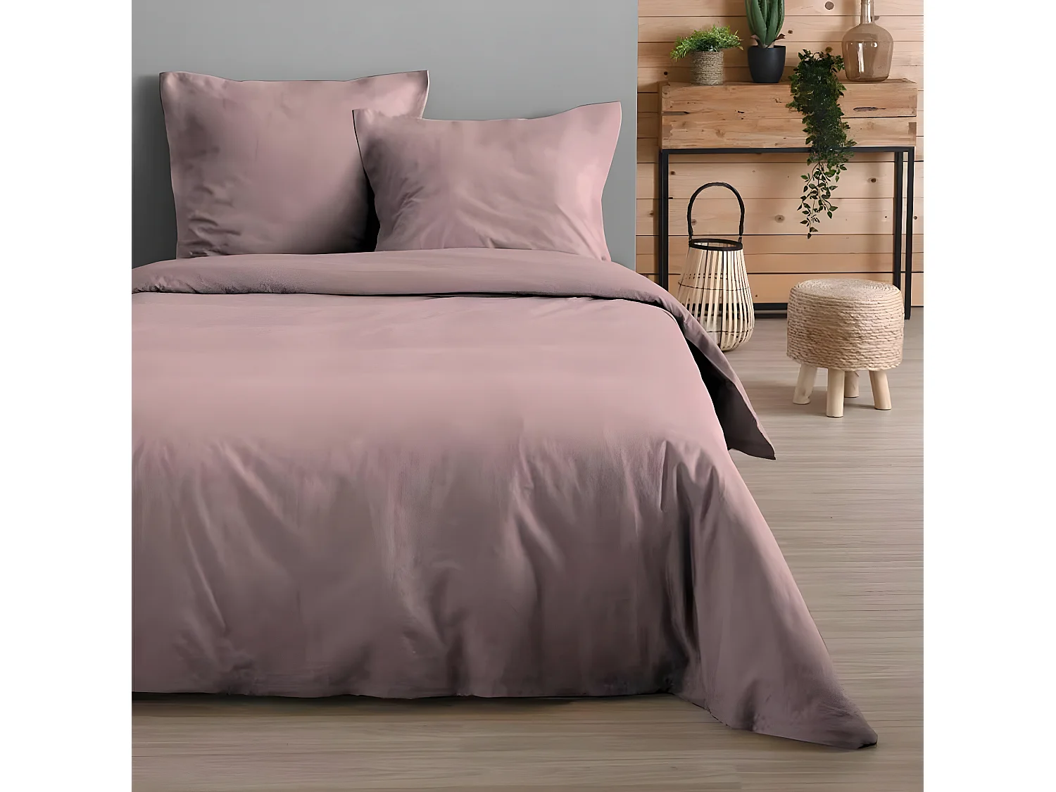 Taie d'oreiller Eden 63 x 63 cm - Vieux rose