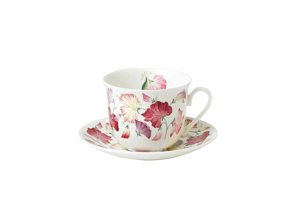 Déjeuner 45 cl et sous-tasse Sweety rose