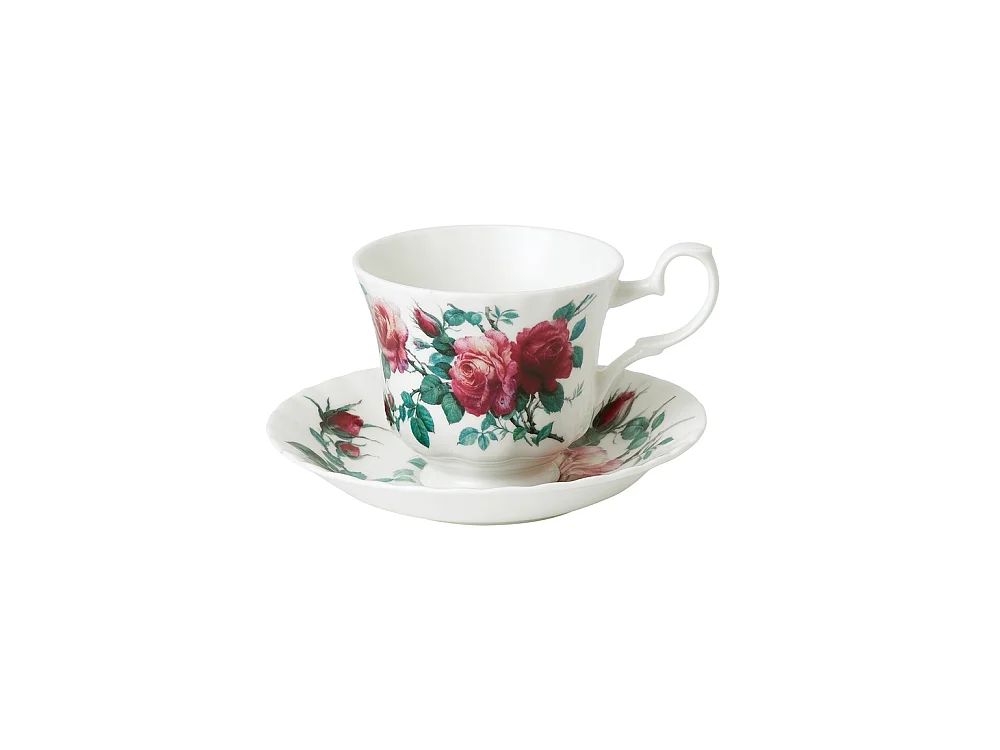 Tasse à thé 23 cl et sa sous-tasse Roses Versailles