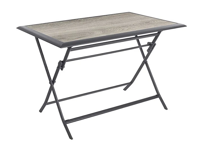 Table aluminium Azua 4 places gris smoke Hespéride