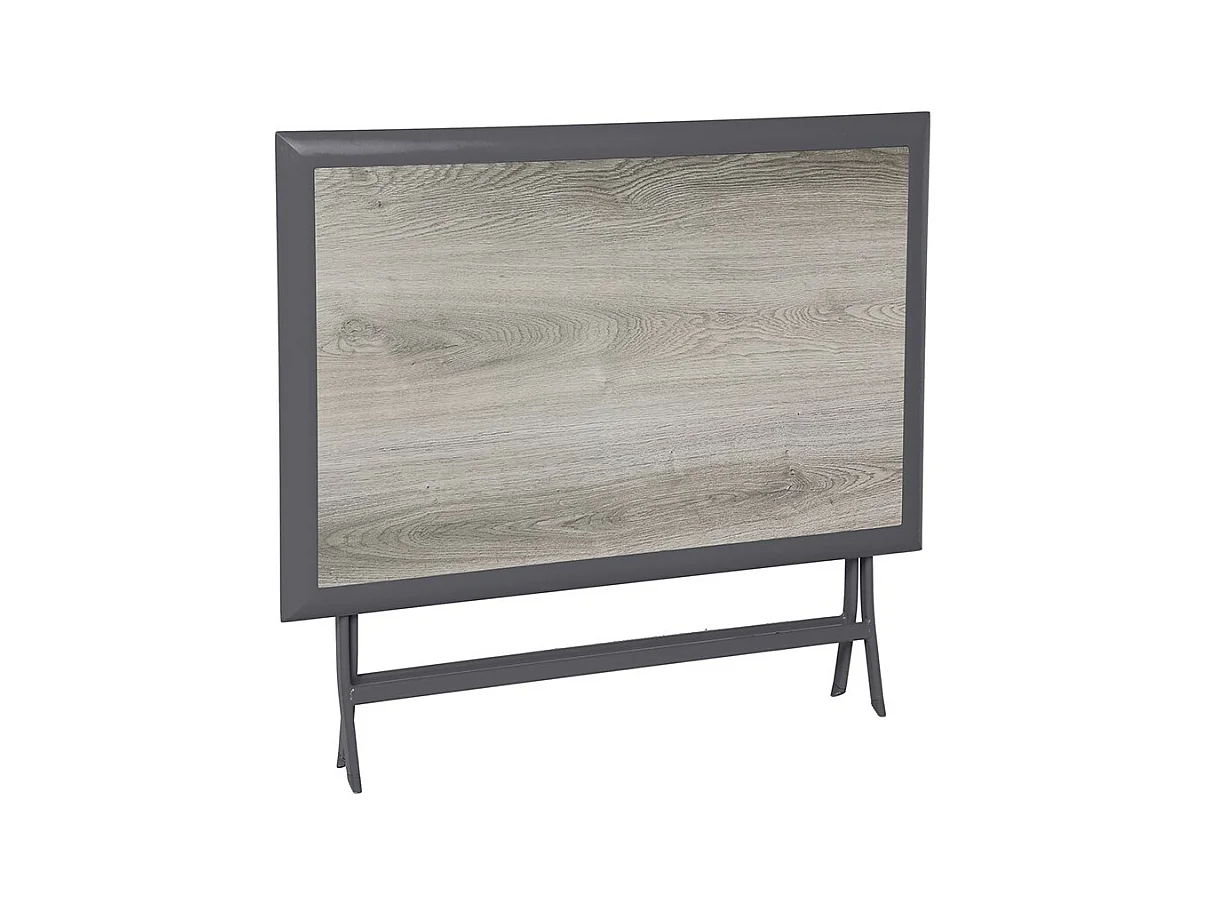 Table aluminium Azua 4 places gris smoke Hespéride