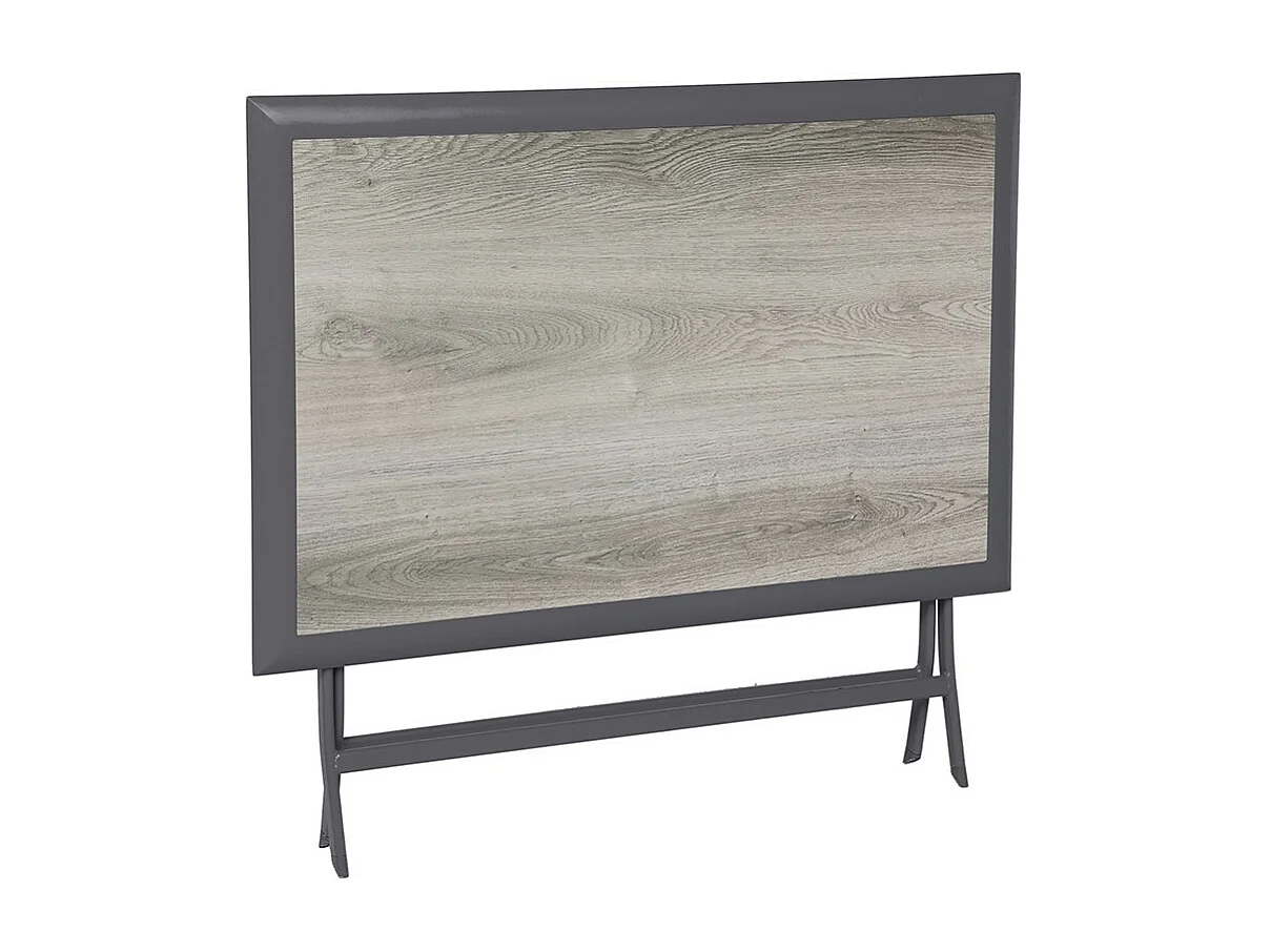 Table aluminium Azua 4 places gris smoke Hespéride