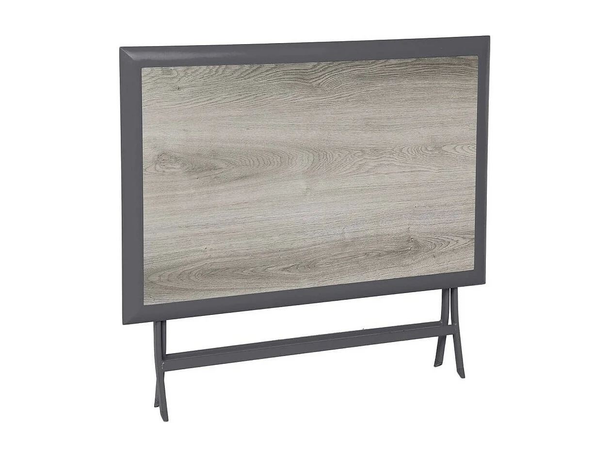 Table aluminium Azua 4 places gris smoke Hespéride