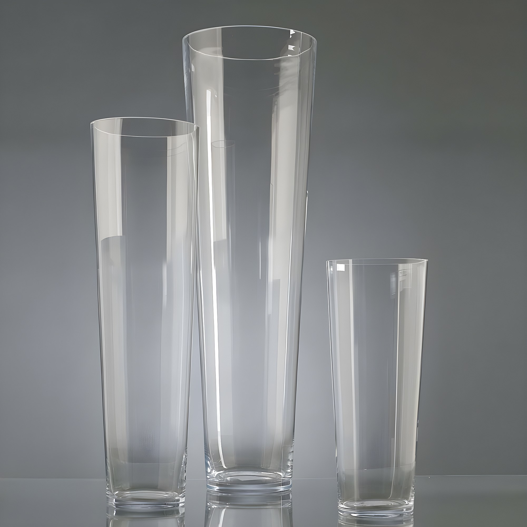 Vase conique 70 cm en verre