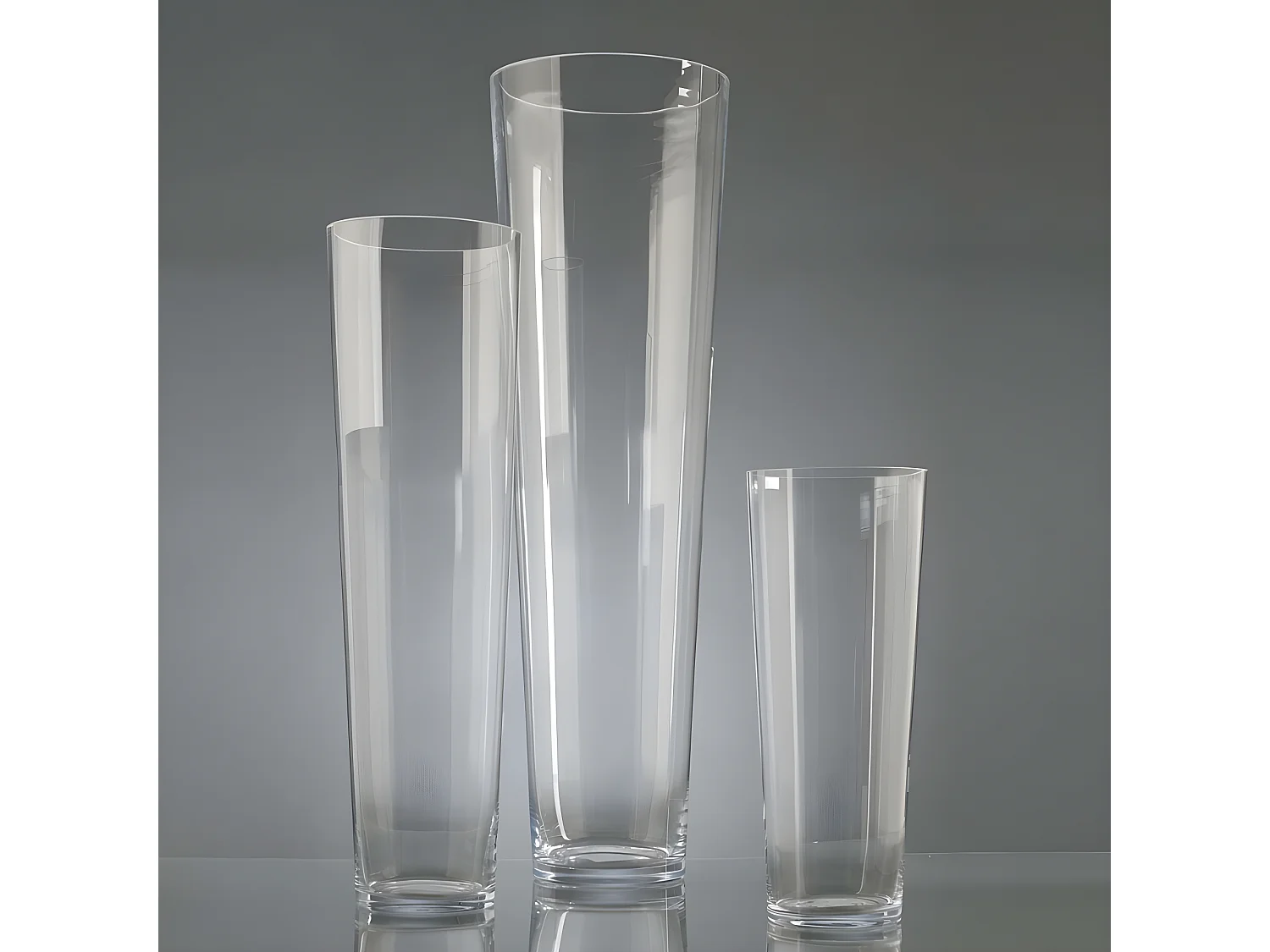 Vase conique transparent 90 cm